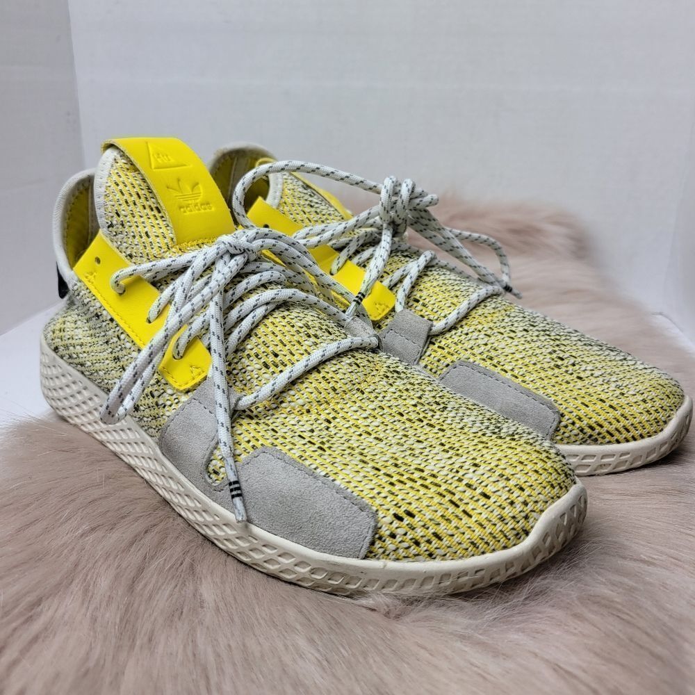 Adidas X Pharrell Williams Solar HU Tennis V2 Sneakers Yellow BB9543 Size 7